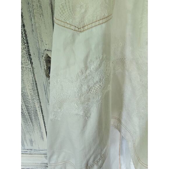 Pilcro Asymmetrical Denim Midi Skirt - New Size 10 - Picture 8 of 10